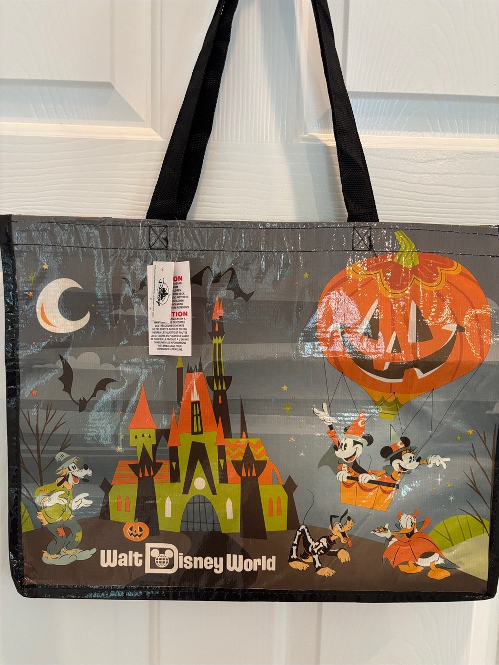 Disney Halloween Tote Bag - Gray, Orange, Green, Black